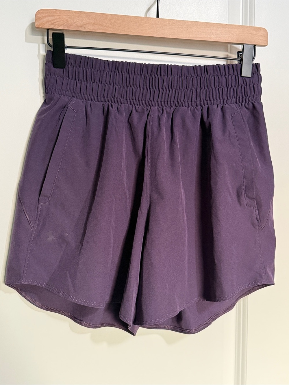 Under Armour Purple Athletic Elastic-Waist Shorts